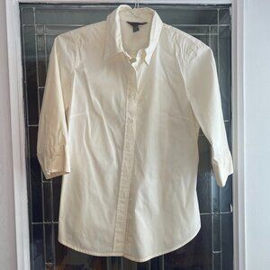 Bitten By Sarah Jessica Parker Pale Yellow Long Sleeve Button Shirt Size L